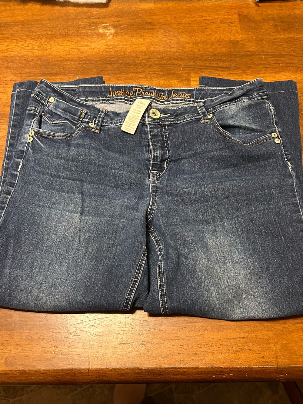 Justice kids Skinny Jeans in Dark Blue Denim